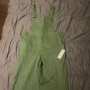 NEW urban outfitters green flare overalls